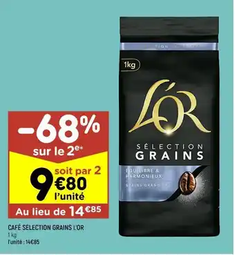 Leader Price Café sélection grains l'or offre