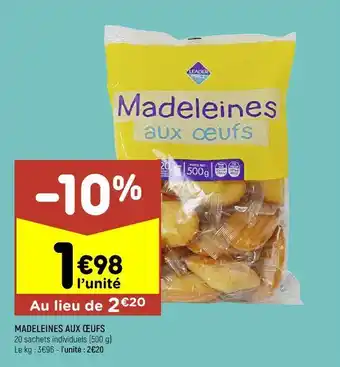 Madeleines aux oeufs