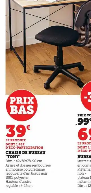Chaise de bureau ""tony""
