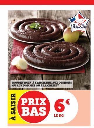 Hyper U Boudin noir a l'ancienne aux oignons ou aux pommes ou a la creme offre