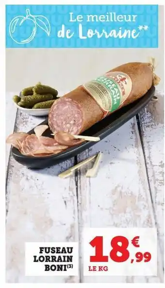 Hyper U Fuseau lorrain boni offre