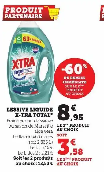 Hyper U Lessive liquide x-tra total offre