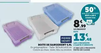 Hyper U Boite de rangement 5.9l offre