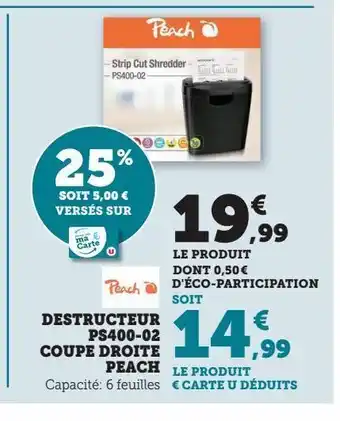 Destructeur ps400-02 coupe droite  peach