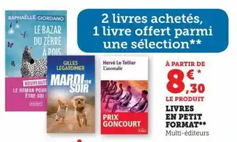 Hyper U Livres en petit format offre