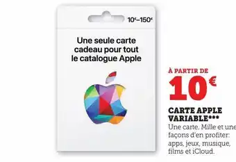 Hyper U Carte apple variable offre