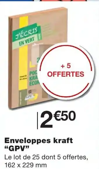 Monoprix Enveloppes kraft GPV offre