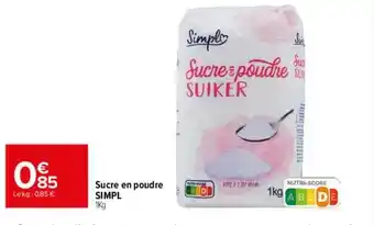 Carrefour Drive Sucre en poudre simpl offre