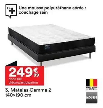Matelas gamma 2 140 x 190 cm