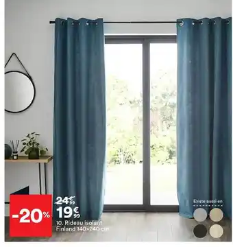 BUT Rideau isolant finland 140 x 240 cm offre