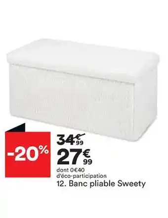 BUT Banc pliable sweety offre