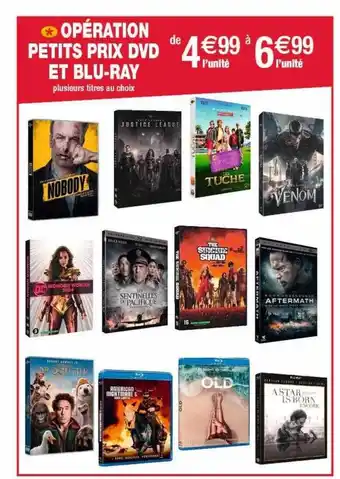 Cora x Carrefour Opération petits prix dvd et blu-ray offre