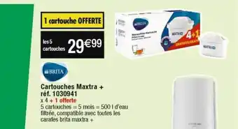 Cartouches maxtra+ 1030941 brita 1 cartouche offerte