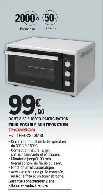E.Leclerc Four posable multifonction thomson offre