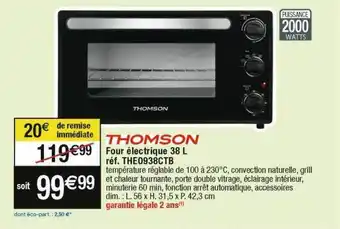 Cora x Carrefour Thomson four électrique 38l the0938ctb offre