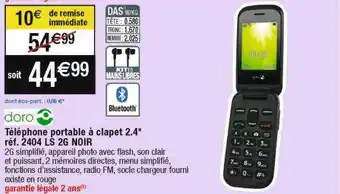 Cora x Carrefour Doro téléphone portable à clapet 2.4 offre