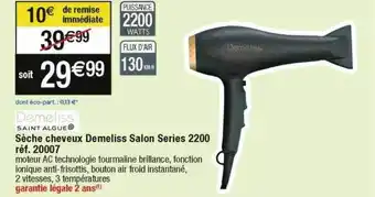 Cora x Carrefour Sèche-cheveux demeliss salon series 2200 20007 offre