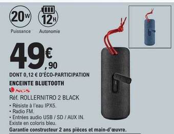 E.Leclerc Enceinte bluetooth offre
