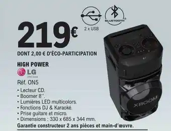 E.Leclerc High power lg offre