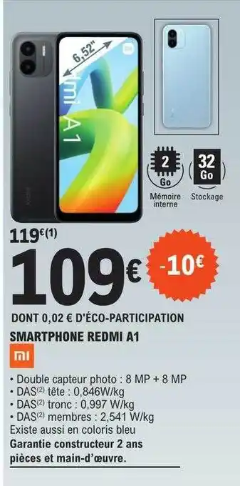 E.Leclerc Smartphone redmi a1 xiaomi offre