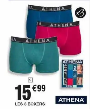 Cora x Carrefour Les 3 boxers athena offre