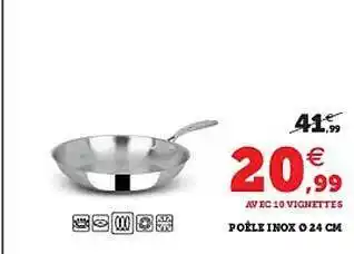 Hyper U Poêle inox ø 24 cm offre