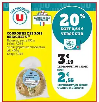 Hyper U Couronne des rois briochée u offre