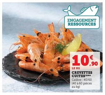 Hyper U Crevettes cuites offre