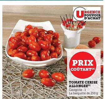 Hyper U Tomate cerise allongée offre