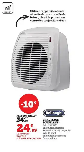 Chauffage soufflant dëlonghi