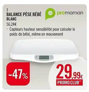 Orchestra Balance pèse bébé blanc premaman offre