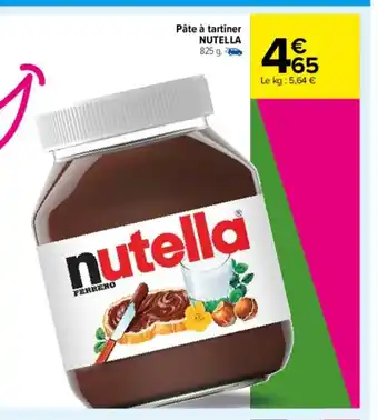 Carrefour Drive Pate A Tartiner Nutella offre