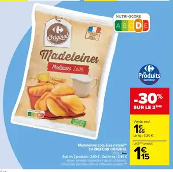 Carrefour Drive Madeleines Coquilles Nature Carrefour Original offre