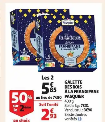 Galette des rois à la frangipane pasquier