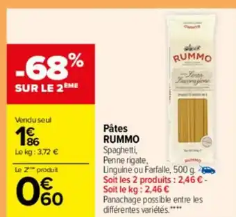 Carrefour Drive Pates Rummo offre