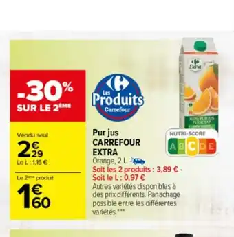 Carrefour Drive Pur Jus Carrefour Extra offre