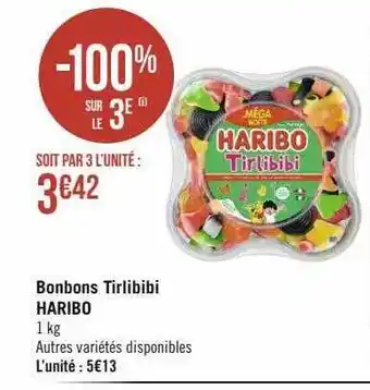 Géant Casino Bonbons tirlibibi haribo offre