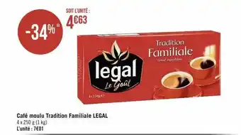 Géant Casino Café moulu tradition familiale legal offre