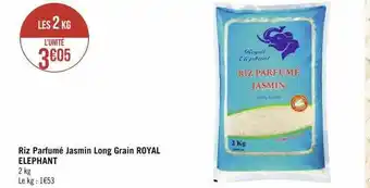 Géant Casino Riz parfumé jasmin long grain royal éléphant offre