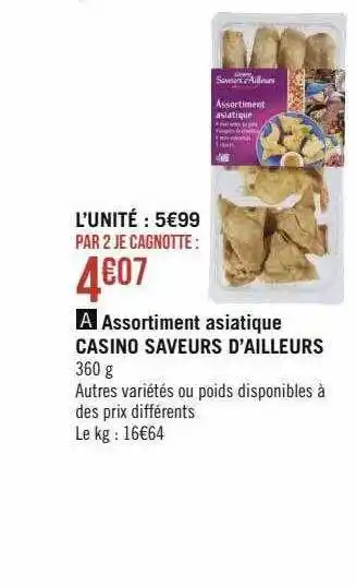 Géant Casino Assortiment asiatique casino saveurs d'ailleurs offre