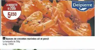 Géant Casino Queues de crevettes marinées ail et persil offre