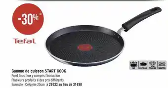 Géant Casino Gamme de cuisson start cook tefal offre