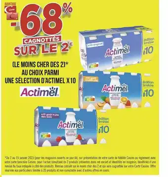 Géant Casino Actimel x10 offre