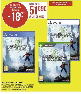 Géant Casino Jeu one piece odyssey offre