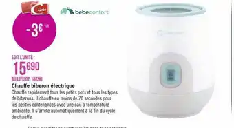 Géant Casino Chauffe biberon électrique bebeconfort offre