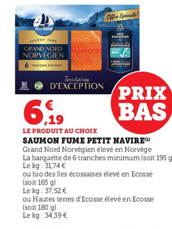 Hyper U Saumon Fume Petit Navire offre