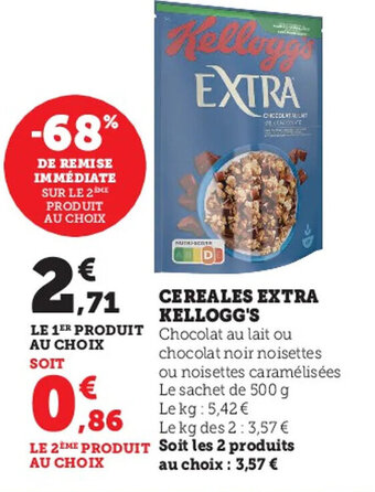Hyper U Cereales Extra Kellogg's offre