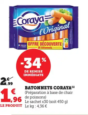 Hyper U Batonnets Coraya offre