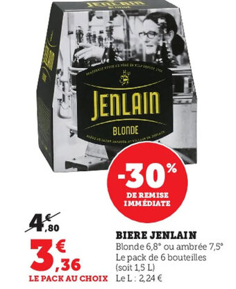 Hyper U Biere Jenlain offre