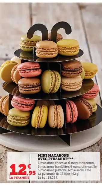 Hyper U Mini Macarons Avec Pyramide offre